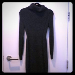 Comfy gray sweater dress